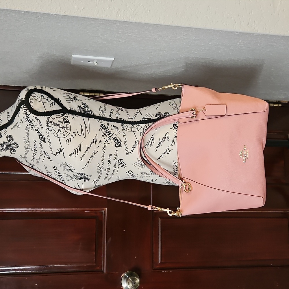 Coach Kacey Satchel Blush Pink Leather - Picture 1 of 9